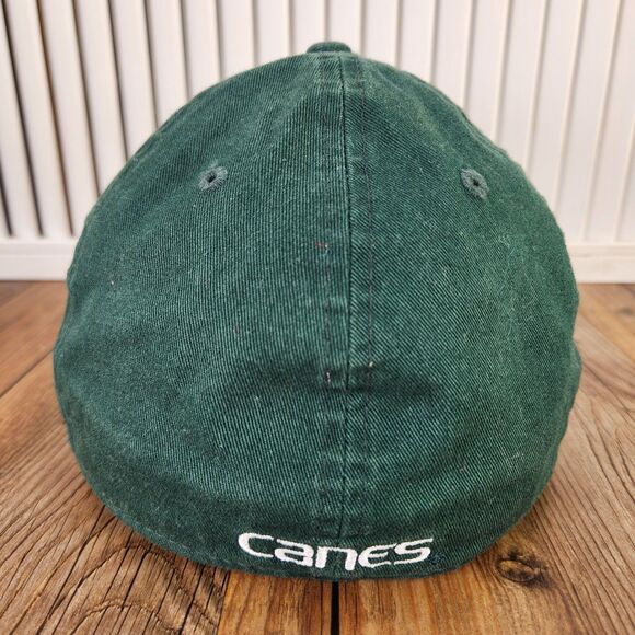 Miami Hurricanes CANES New Era 49forty XL Hat Cap Green NCAA College Distressed - Picture 5 of 11